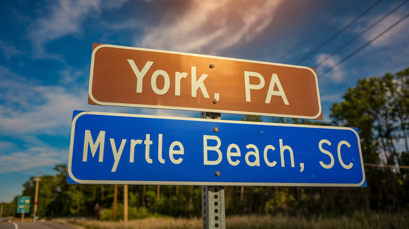 Distance from York, PA to Myrtle Beach, SC: Travel Guide