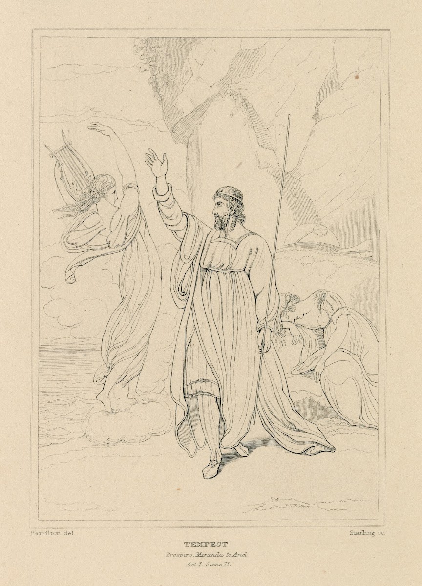 Tempest act 1 scene 2 Prospero Miranda Ariel 19th century