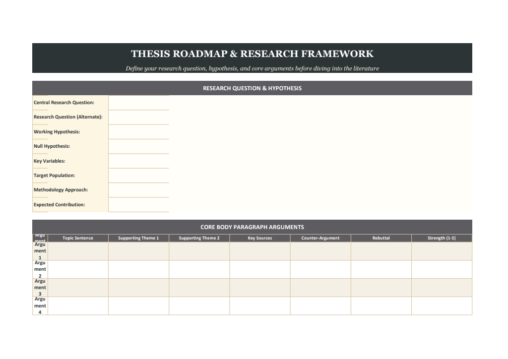 Literature Review Thesis Builder