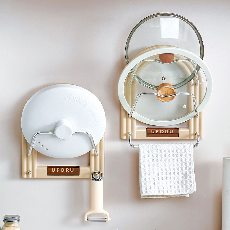 Wall shelf with suction cup, double-layered, free mounting