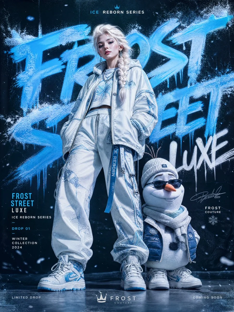 Campaña de moda de graffiti urbano Elsa