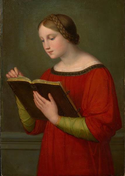 A girl reading the Bible 1823