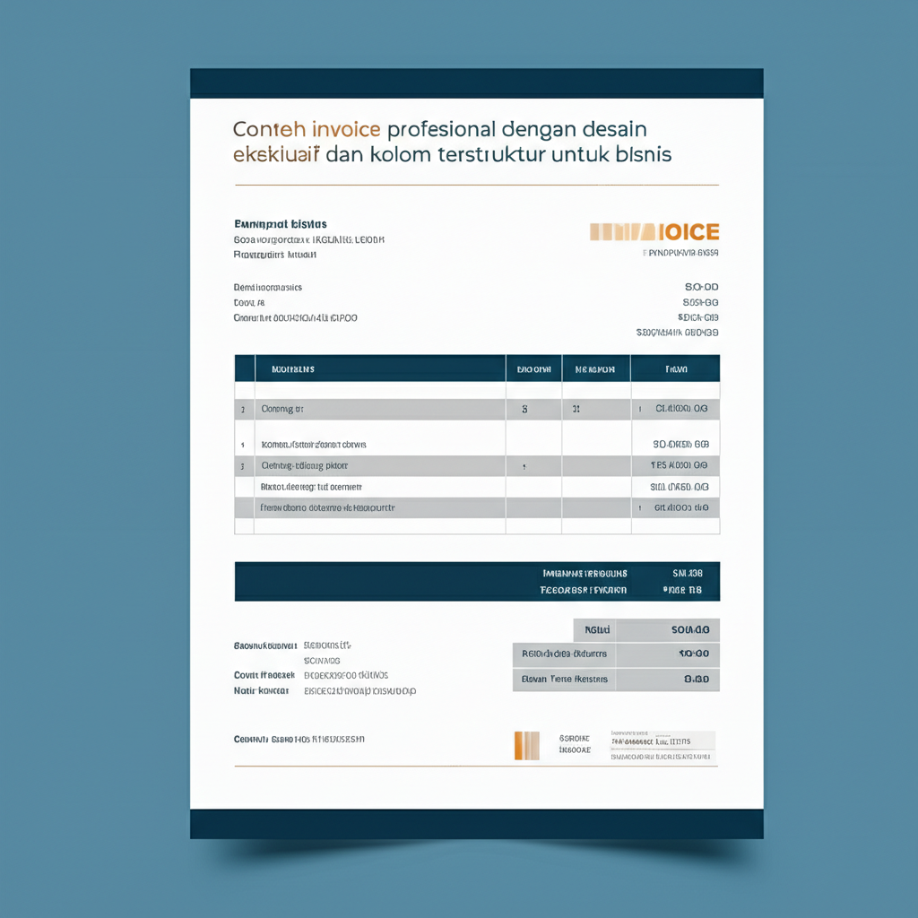 Template Invoice Gratis Dan Profesional Untuk Penggunaan Bisnis  