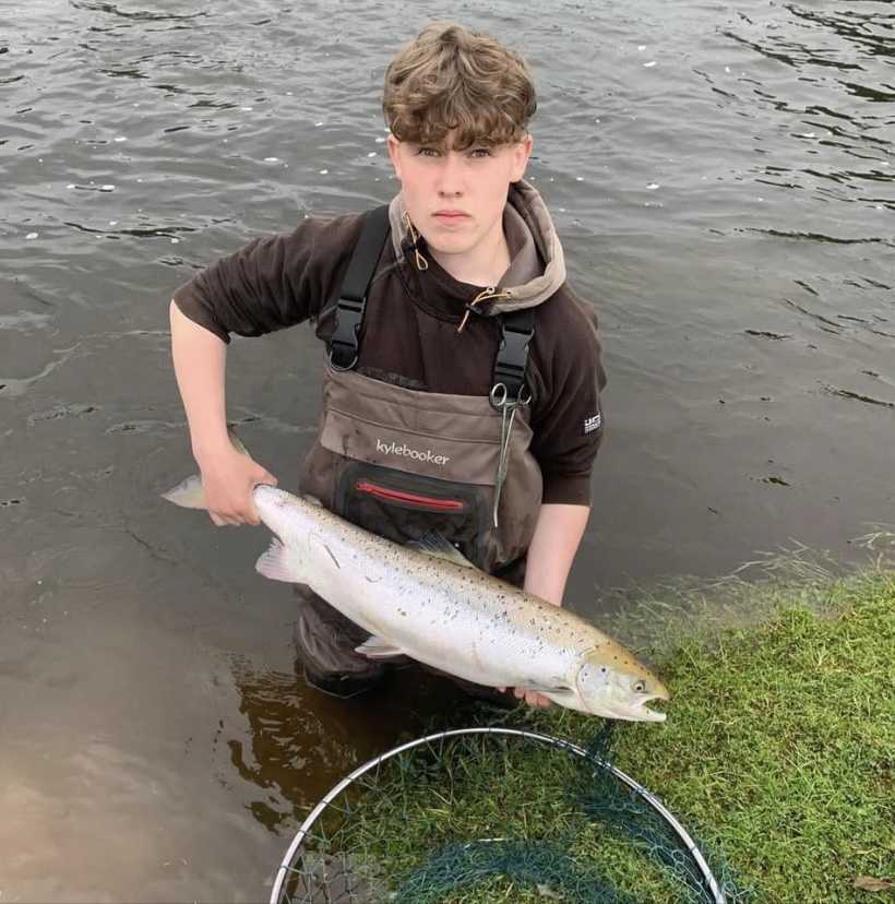 Lewis James Irving with a Salmon