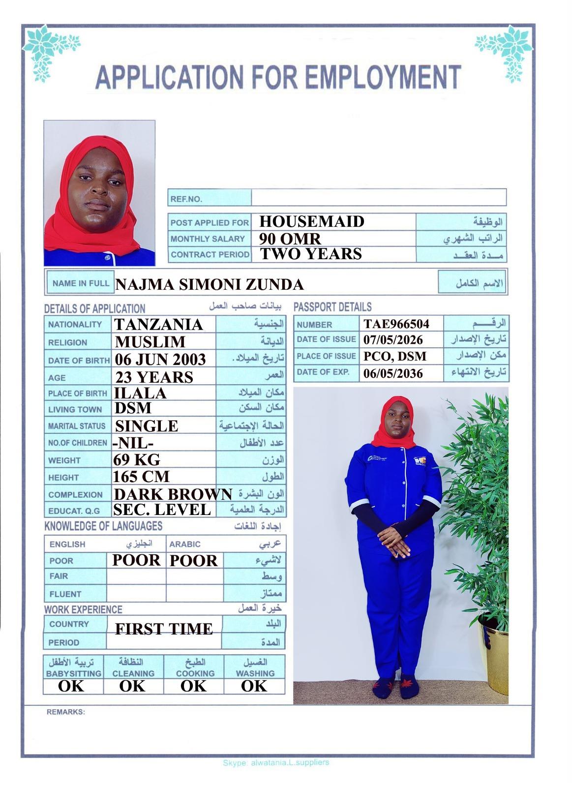 NAJMA SIMONI ZUNDA