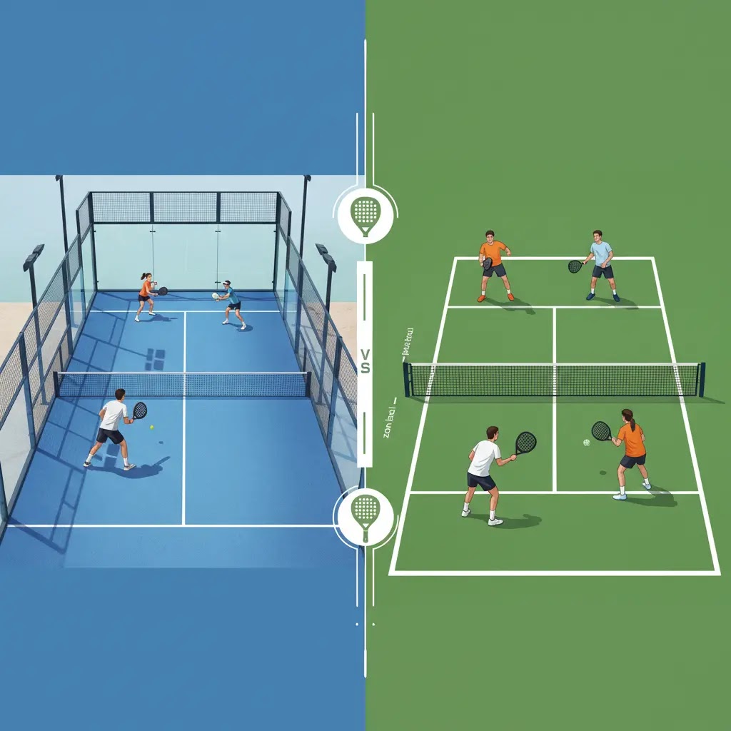 Bagaimana perbedaan antara padel dan pickleball