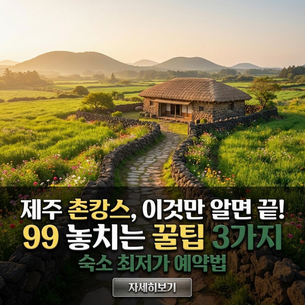 제주도 촌캉스 완벽 가이드: 숨겨진 감성 숙소부터 로컬 체험까지