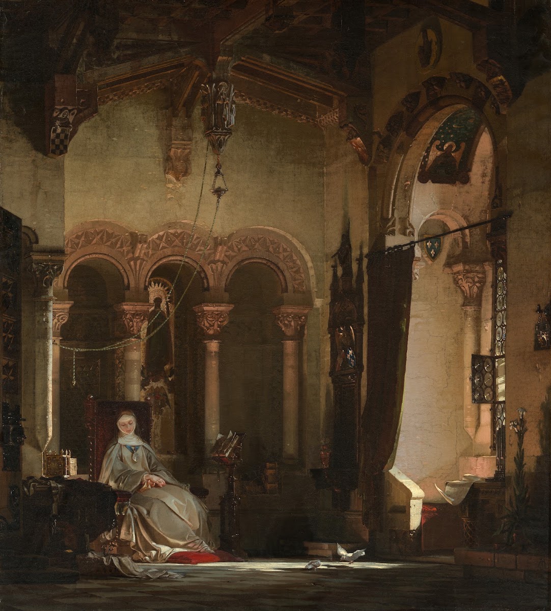 Joan of France as a nun in the convent at Bourges 1841