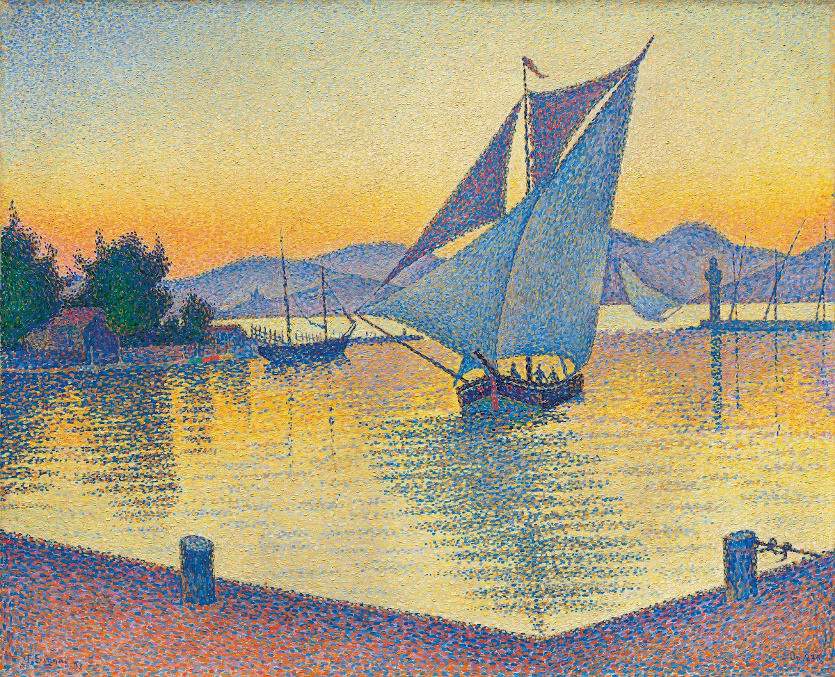 Le Port Au Soleil Couchant Opus 236 Saint Tropez 1892