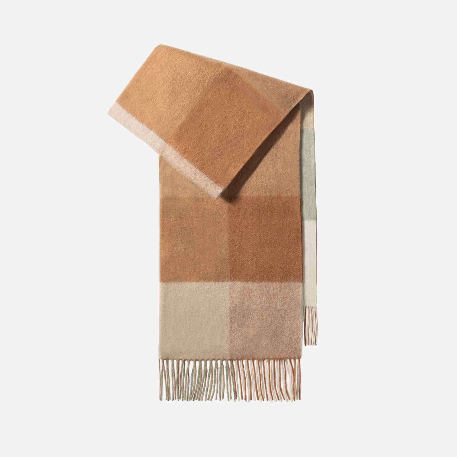 Large wool scarf, 200x70cm, checkered