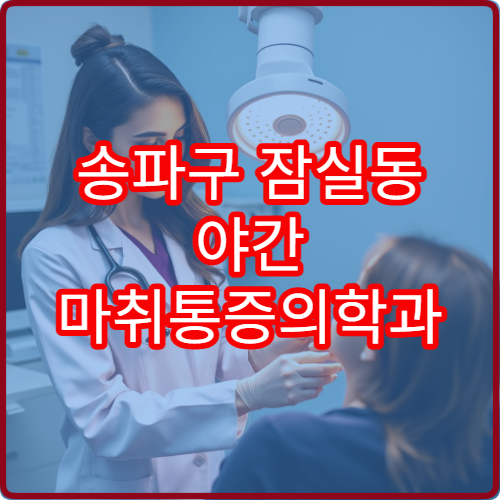 송파구 잠실동 야간 마취통증의학과 진료 병원 통증 치료 정보 안내