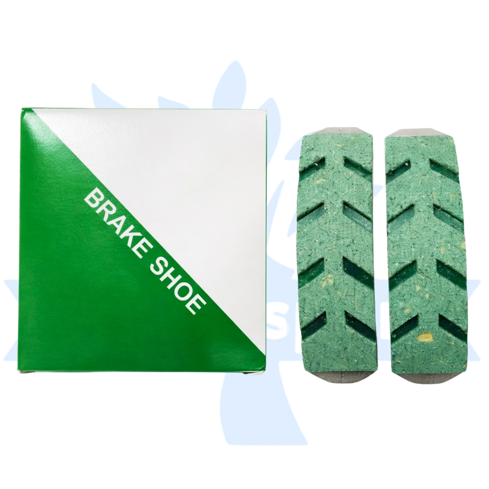 BRAKESHOE GREEN  CUT 110MM (2d06)