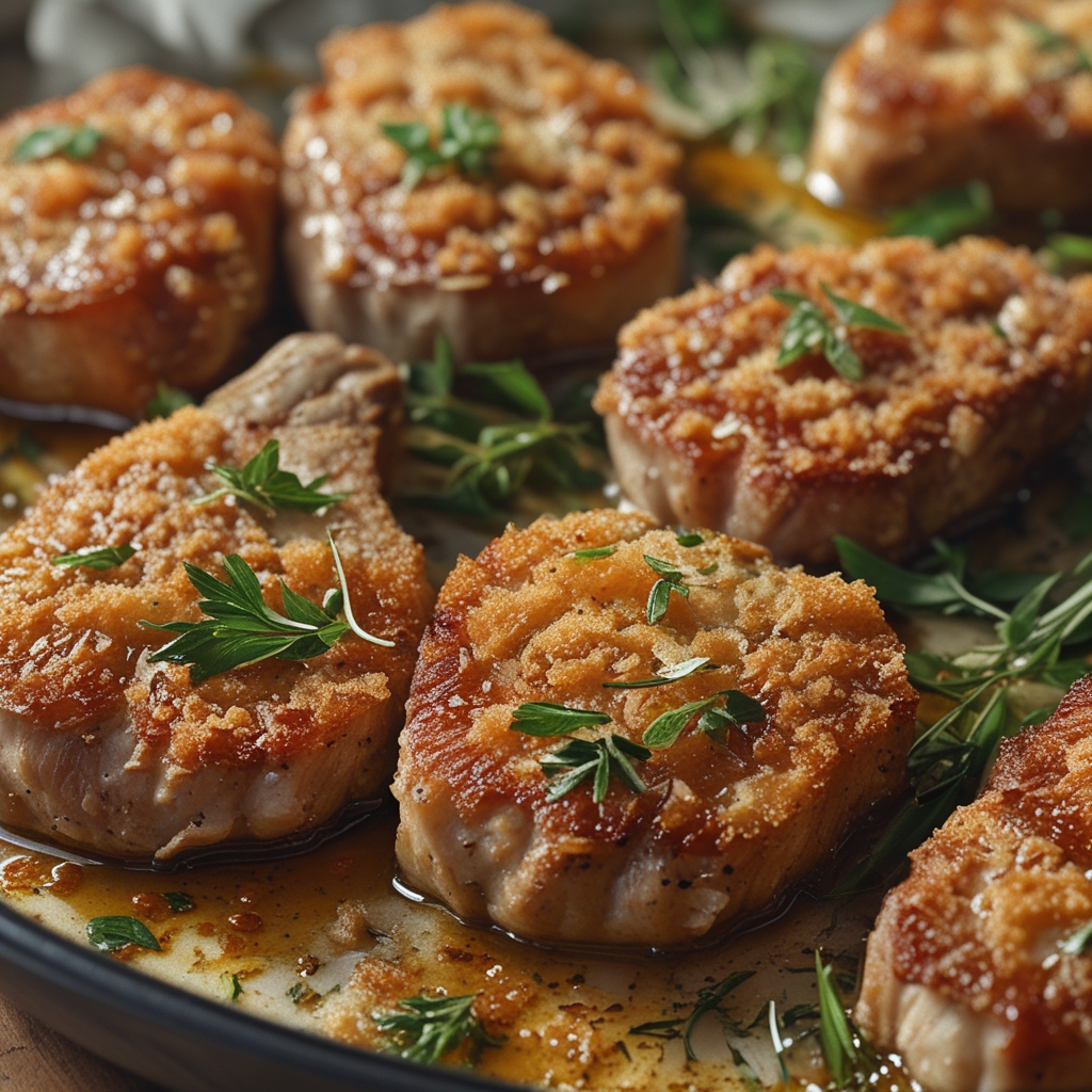 Crispy Parmesan Crusted Pork Chops - Easy Weeknight Dinner finished