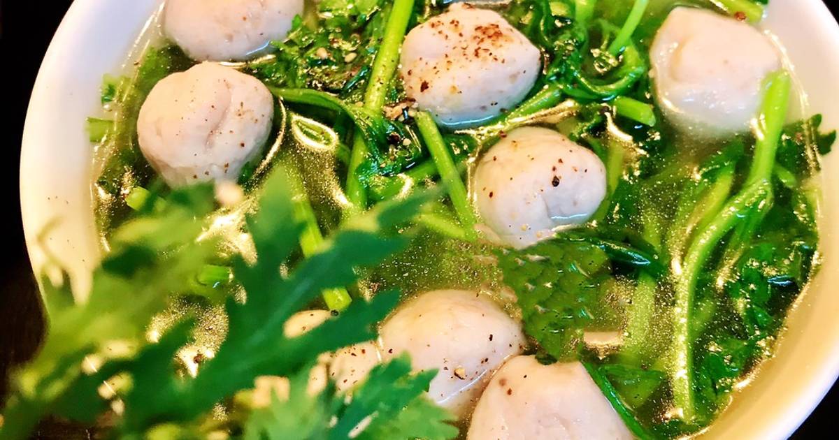 Canh Rau Tần Ô (Cải Cúc) Nấu Cá Thát Lát (Thác Lác)