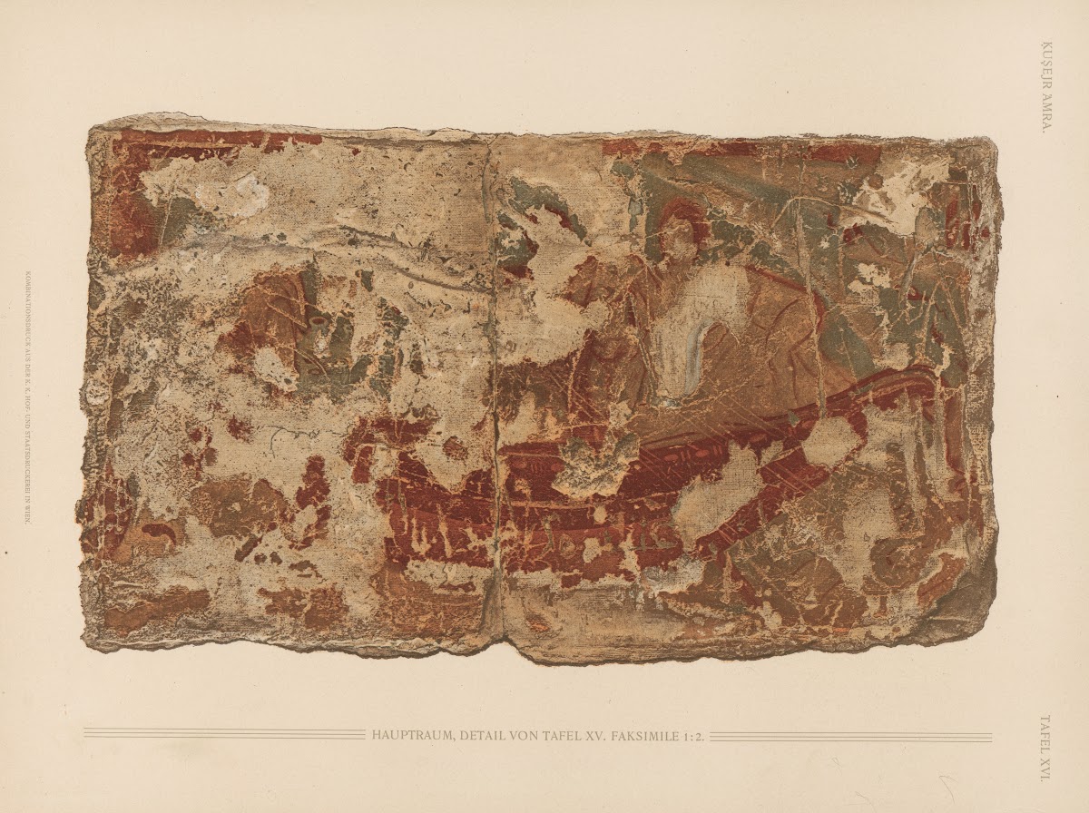 Ḳuṣejr ʻAmra mit einer Karte von Arabia Petraea Pl16 1907