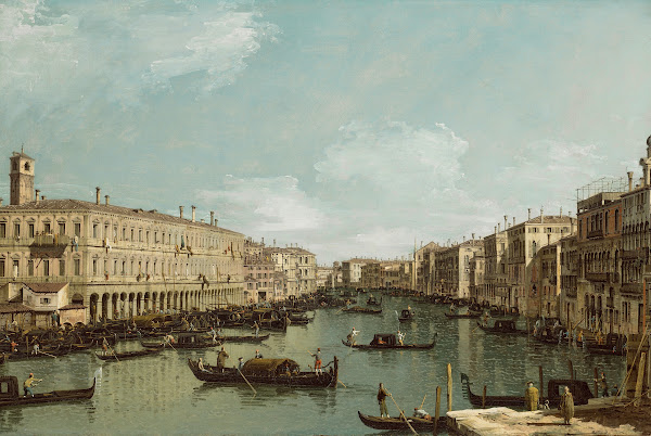 Venice The Grand Canal looking North from the Rialto Bridge 18th century