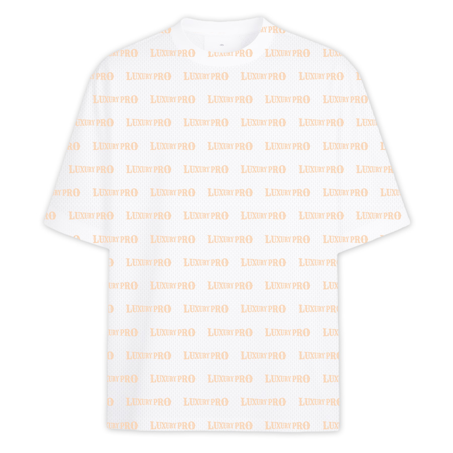 AOP Mesh navel-baring short sleeves