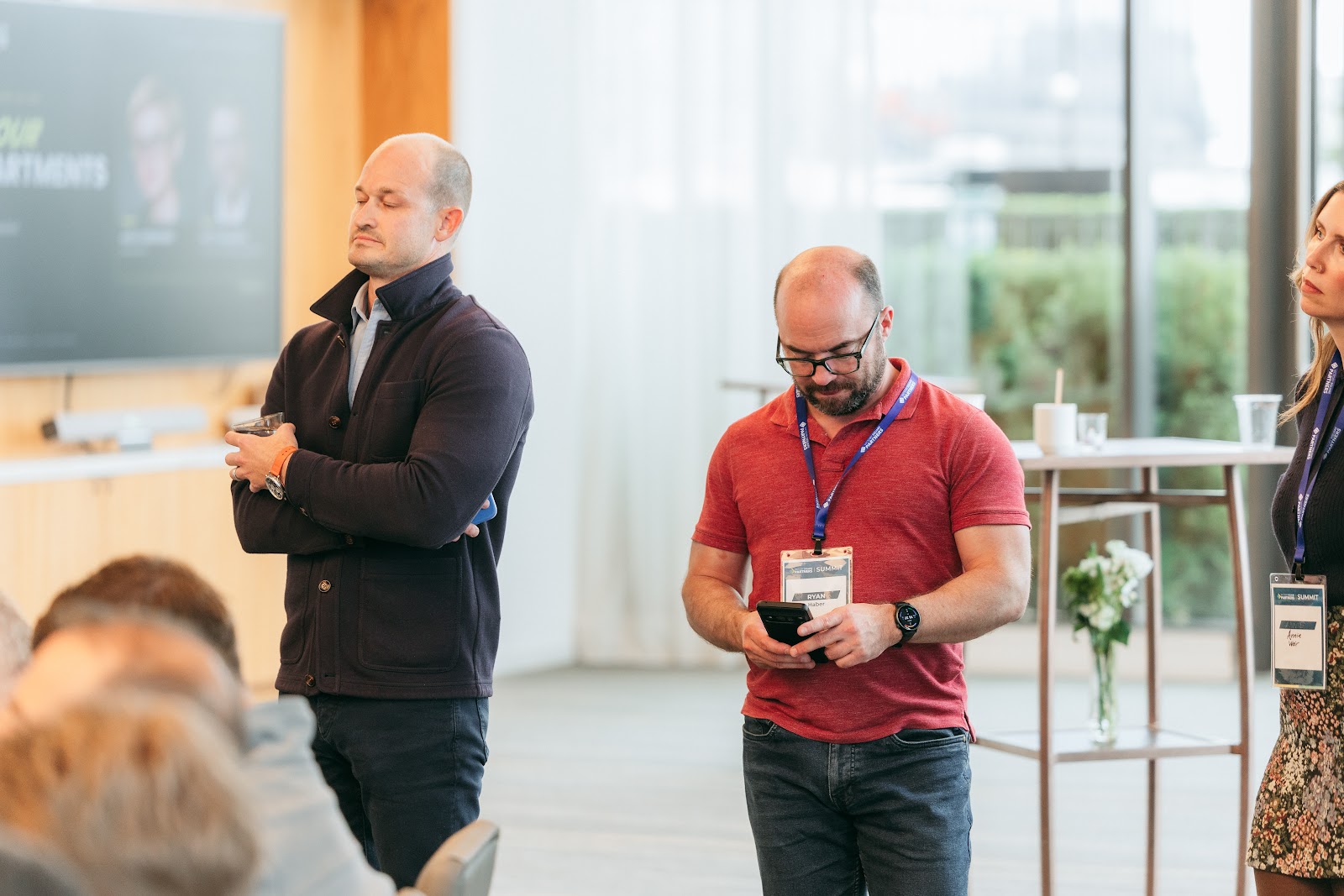 Attendees connecting