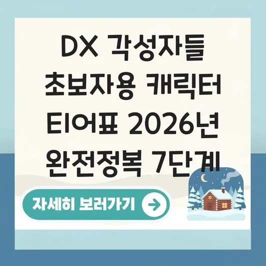DX 각성자들 초보자용 캐릭터 티어표