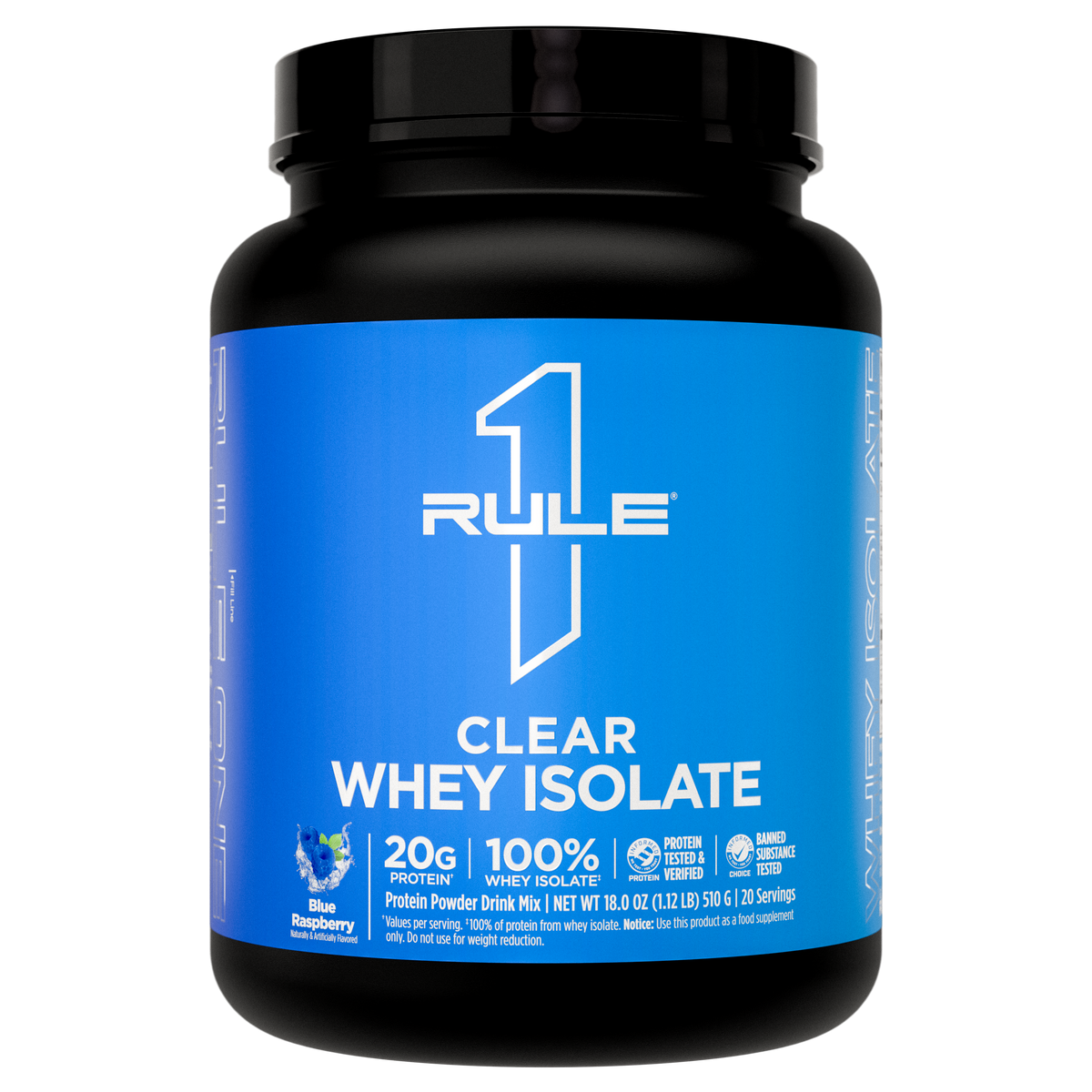Clear Whey Isolate — Blue Raspberry, 20 Servings