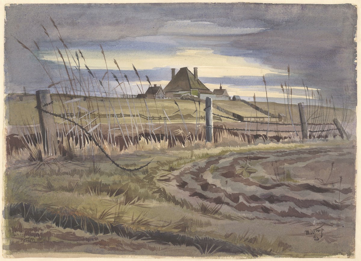 Gezicht op een boerderij te Petten 1940