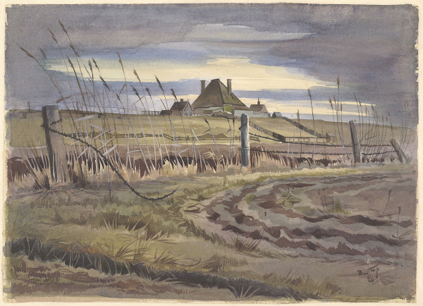 Gezicht op een boerderij te Petten 1940