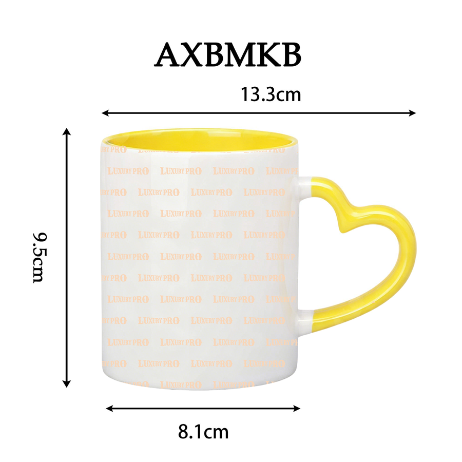 11oz Heart Handle Mug