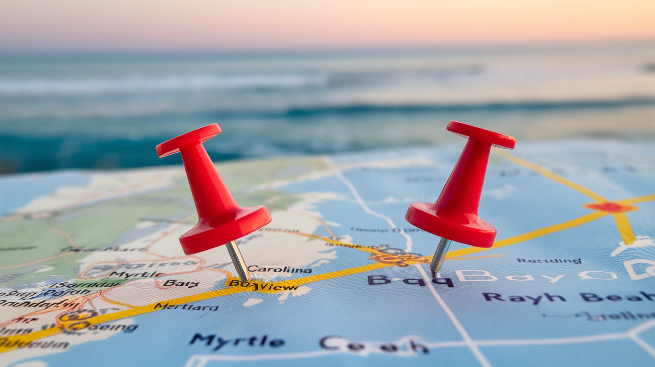 Distance from MYR to Bay View Resort Myrtle Beach SC