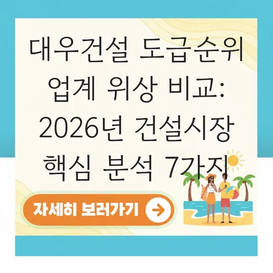 대우건설 도급순위 업계 위상 비교