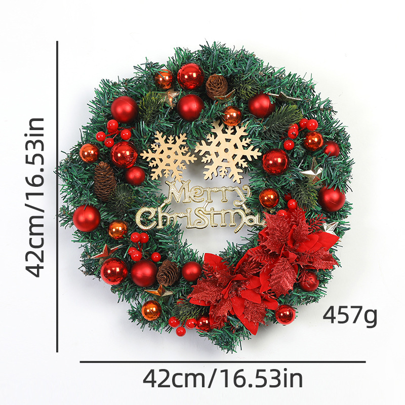 Christmas wreath with colorful balls, 40 cm