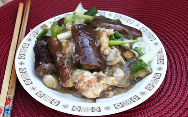 Cà Tím Xào Tôm Thịt