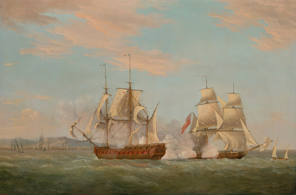 The Capture of the Genoese pirate vessel Liguria by HM Brig Espoir 7 August 1798