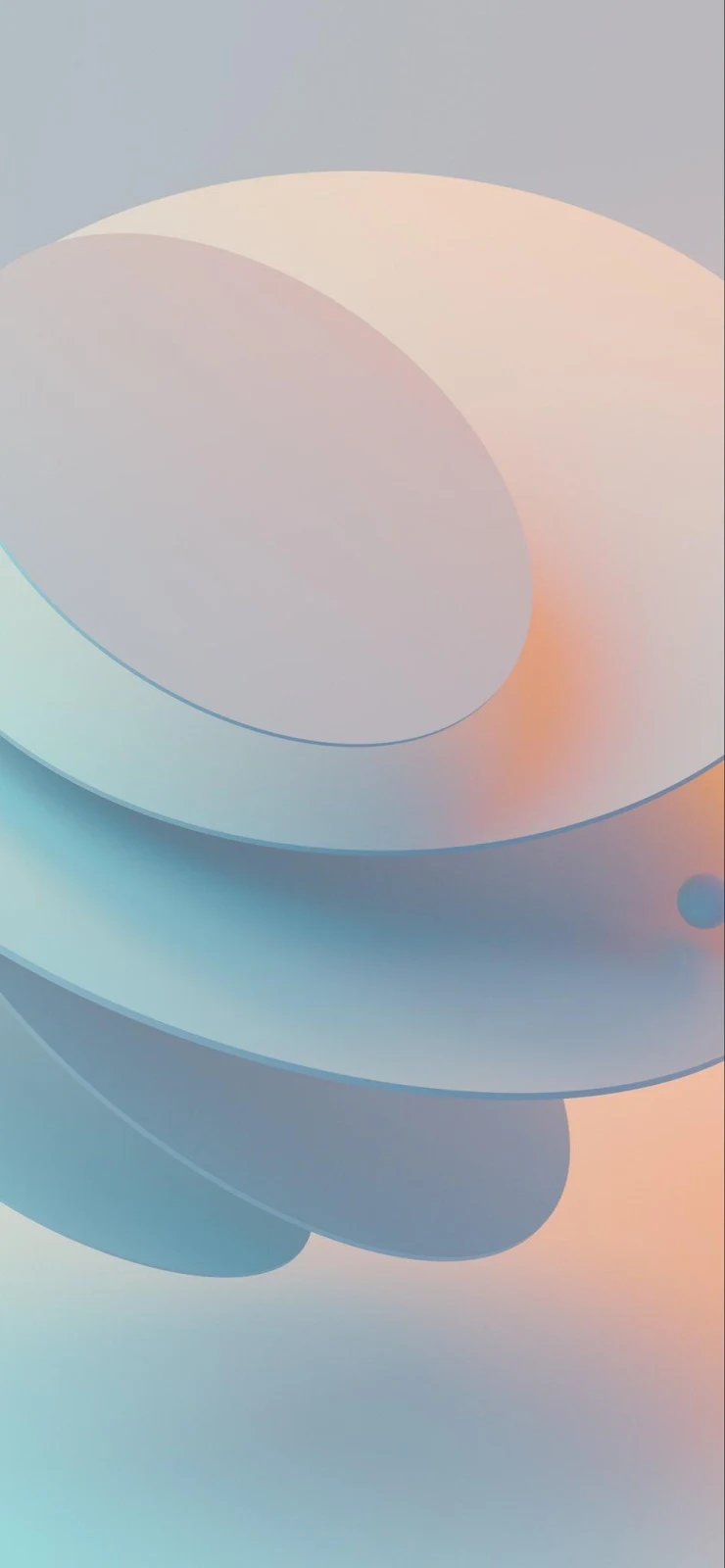 Abstract Blue Curved Layers - Abstract 3D Art iPhone Wallpaper (947x2048)