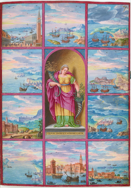 Personnification de la province de Pouille entourée de dix tableaux 1578