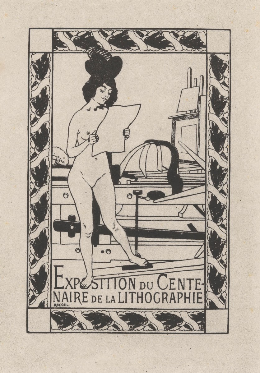 Vrouwelijk naakt naast een lithopers 1895