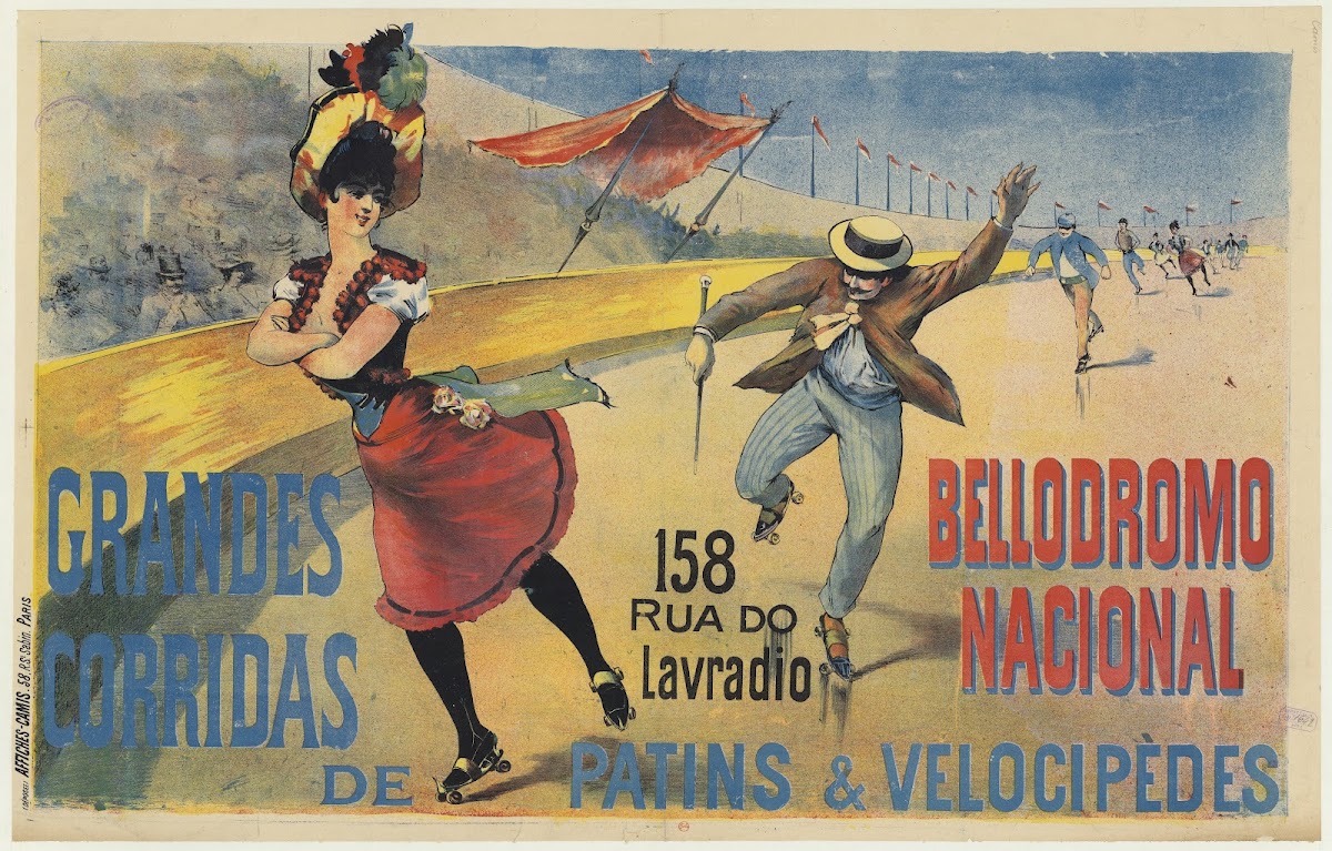 Grandes corridas de patins  vélocipedes Bellodromo nacional 1892