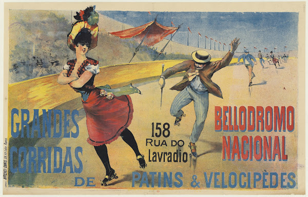 Grandes corridas de patins  vélocipedes Bellodromo nacional 1892