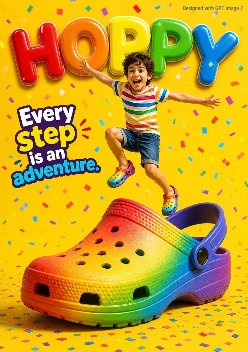 Un zapato infantil vibrante