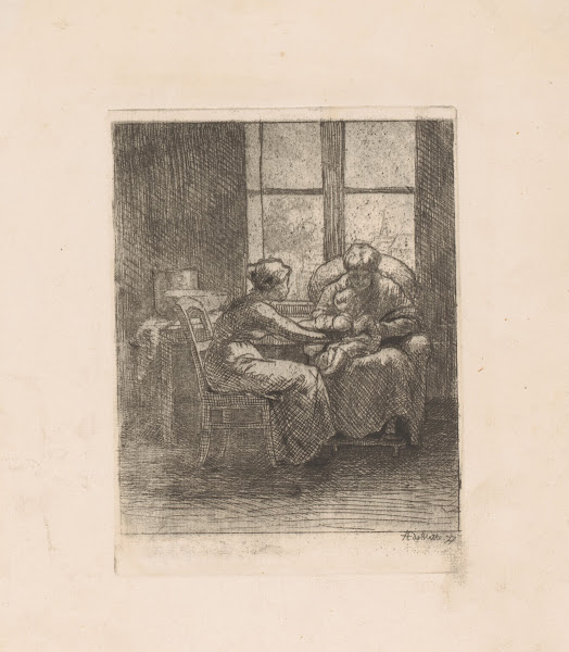 Interior with family scene 1877