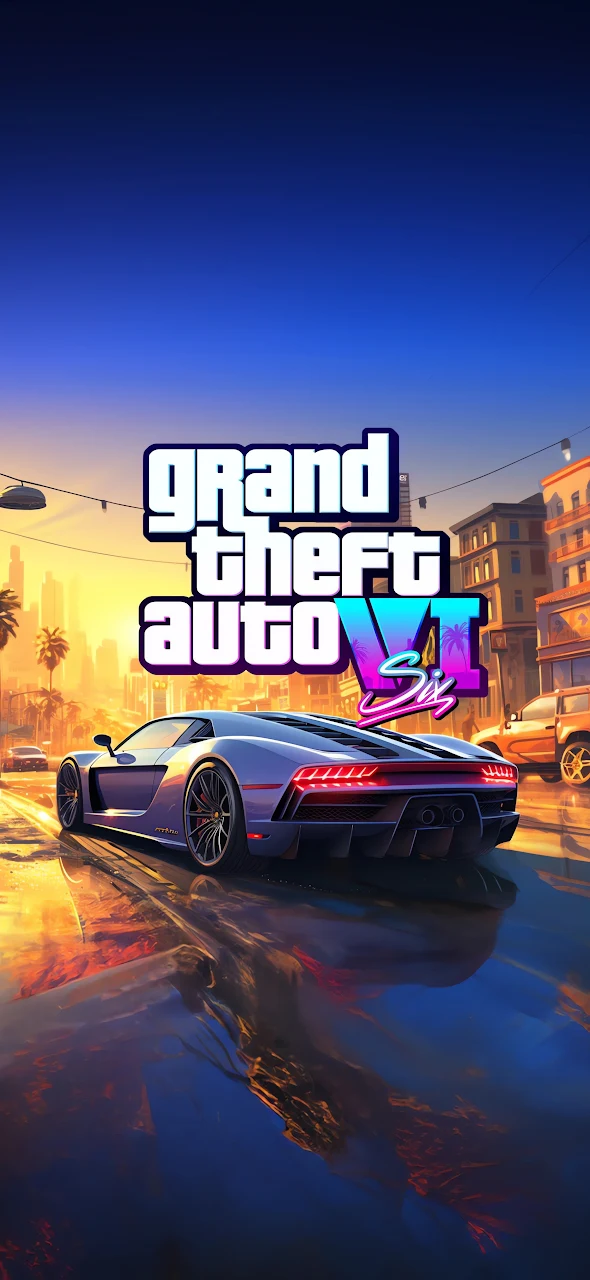 Grand Theft Auto VI, GTA 6, 2K iPhone Phone Wallpaper