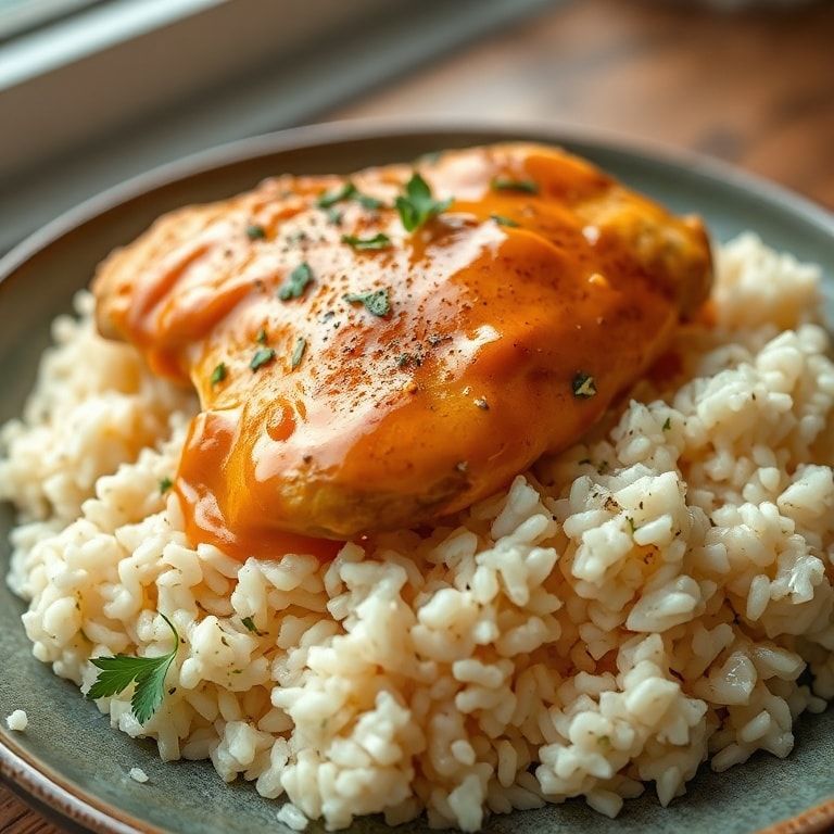 Creamy Paprika Chicken with Rice (Comfort Dinner) – Easy & Hearty One‑Pot Meal finished