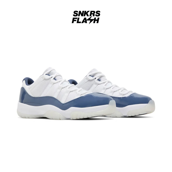 NIKE AIR JORDAN 11 RETRO LOW WHITE DIFFUSED BLUE - Size 45.5
