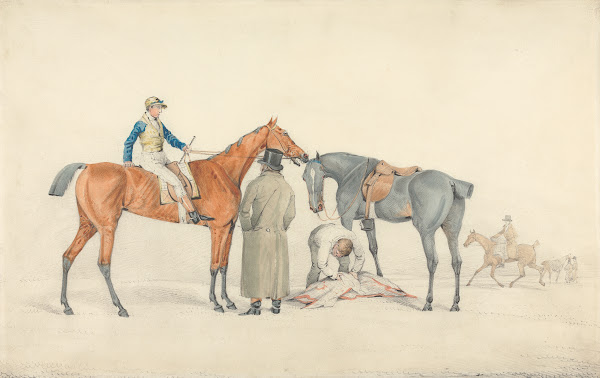 Before the Start Jockey on Racehorse Receiving Triners Instructions