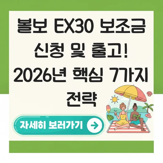 볼보 ex30 보조금 신청 및 출고 대기 기간 대표 이미지