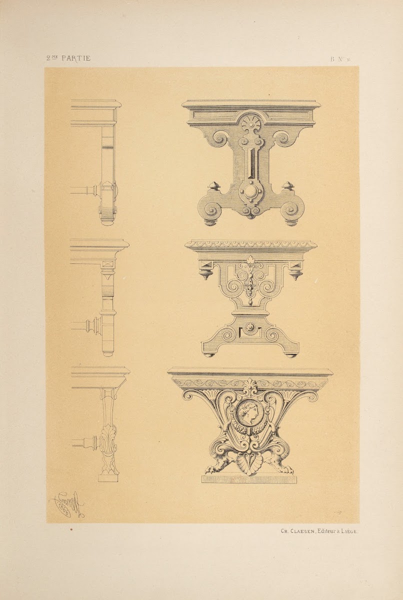 Pieds de table longue 1866