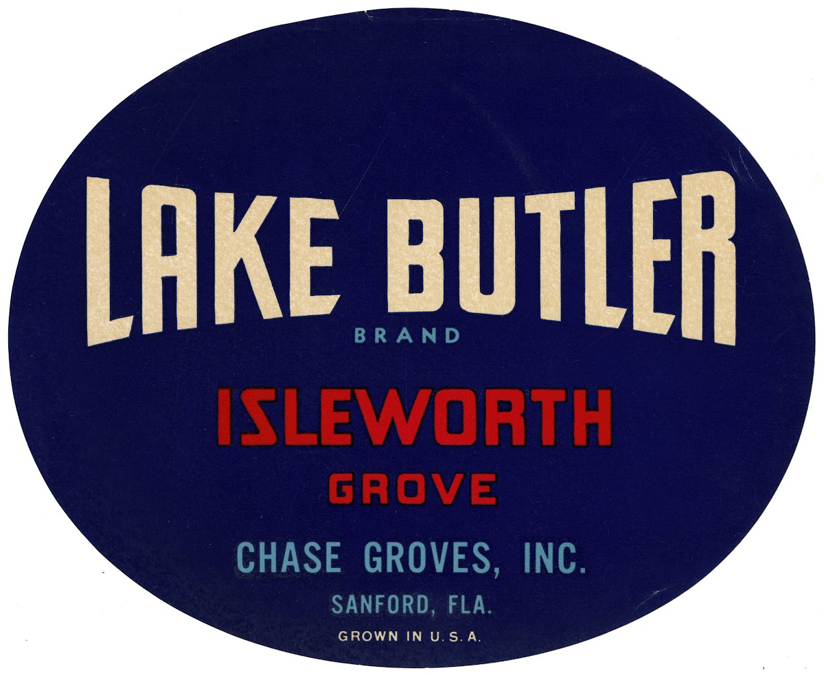 Lake Butler Brand Citrus Label 1930 1950