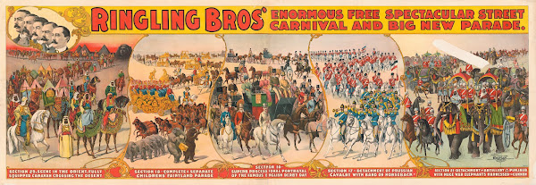 Ringling Bros enormous free spectacular street carnival and big new parade 1898