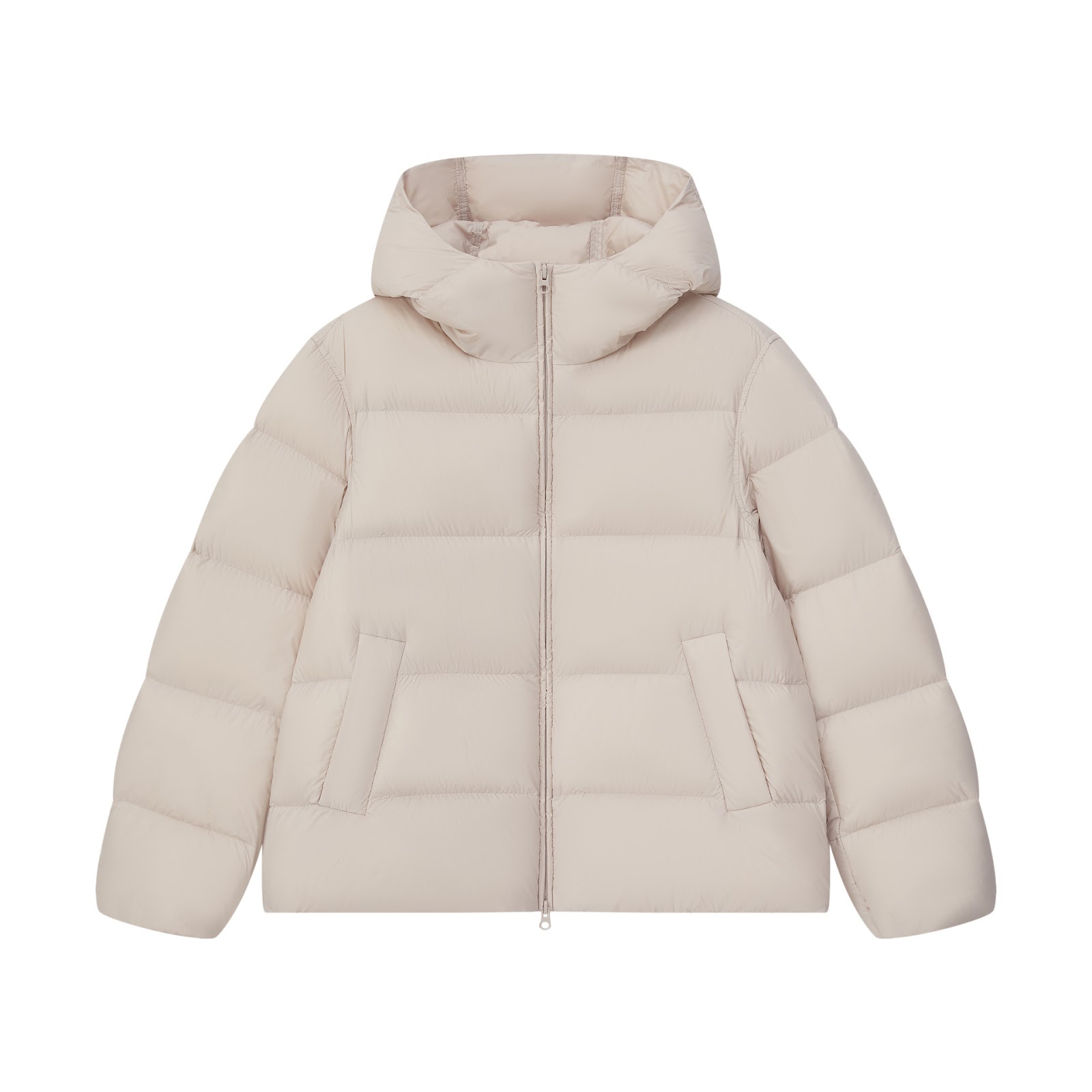 Lightweight down jacket with hood