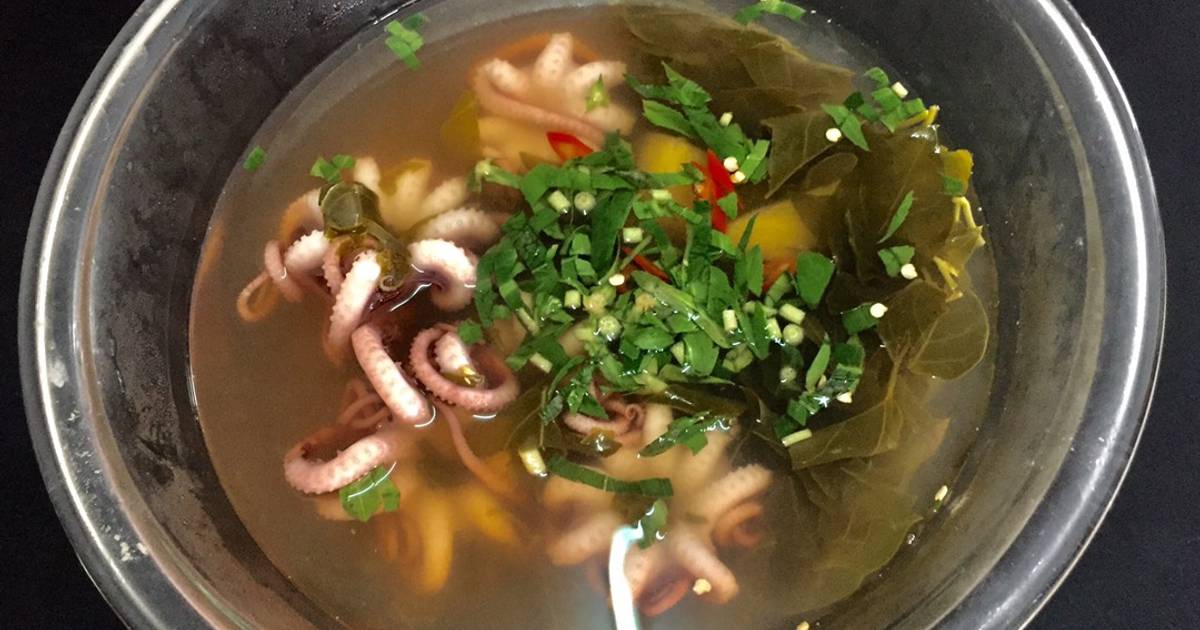 Canh chua lá giang mực tua