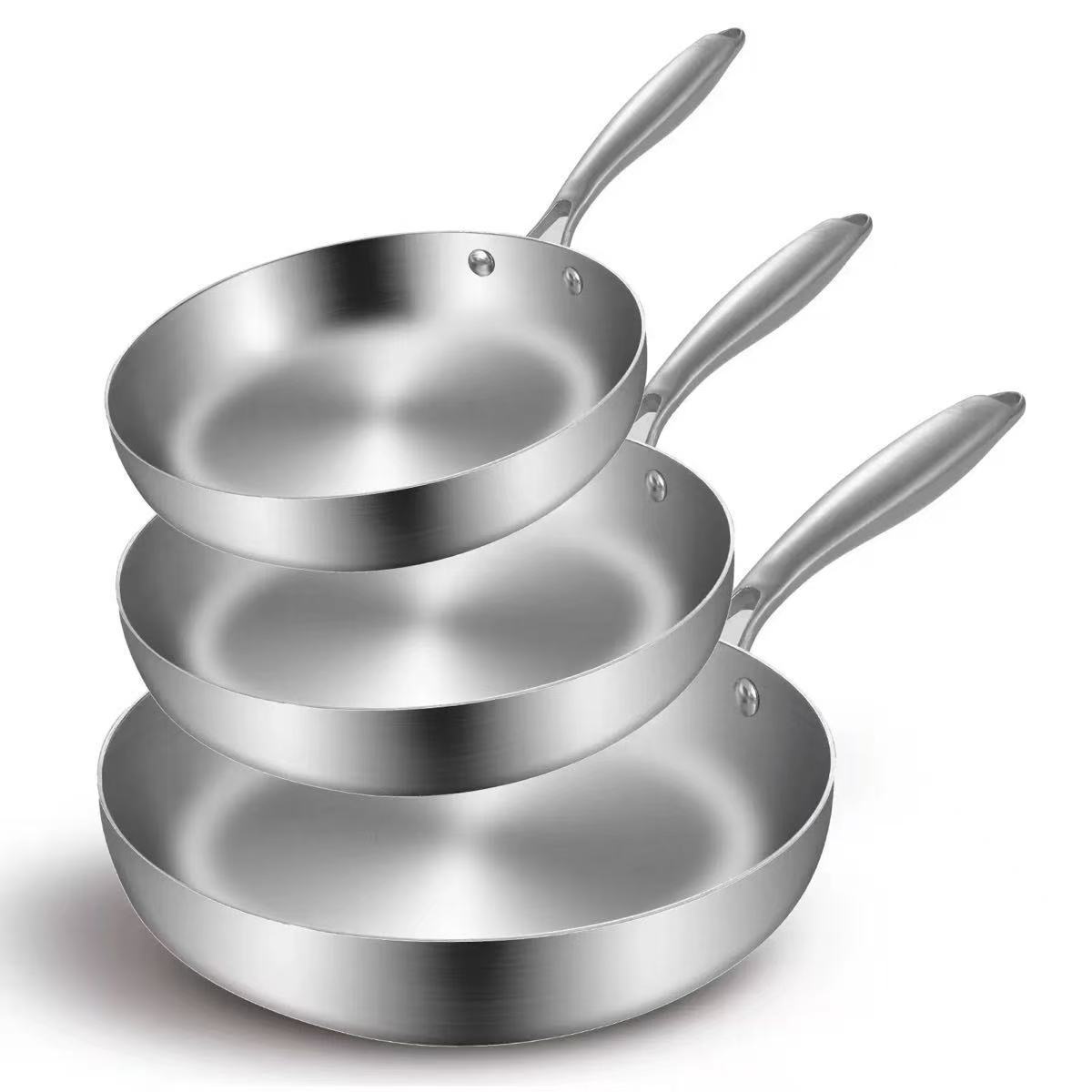 Frying pan, titanium-aluminum, non-stick